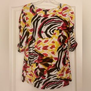 Alfani Multi-color Short Sleeve Top